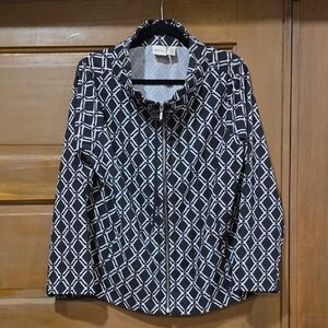 Chic Black and White Women's Utility Jacket